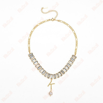 diamond necklace twisted piece chain